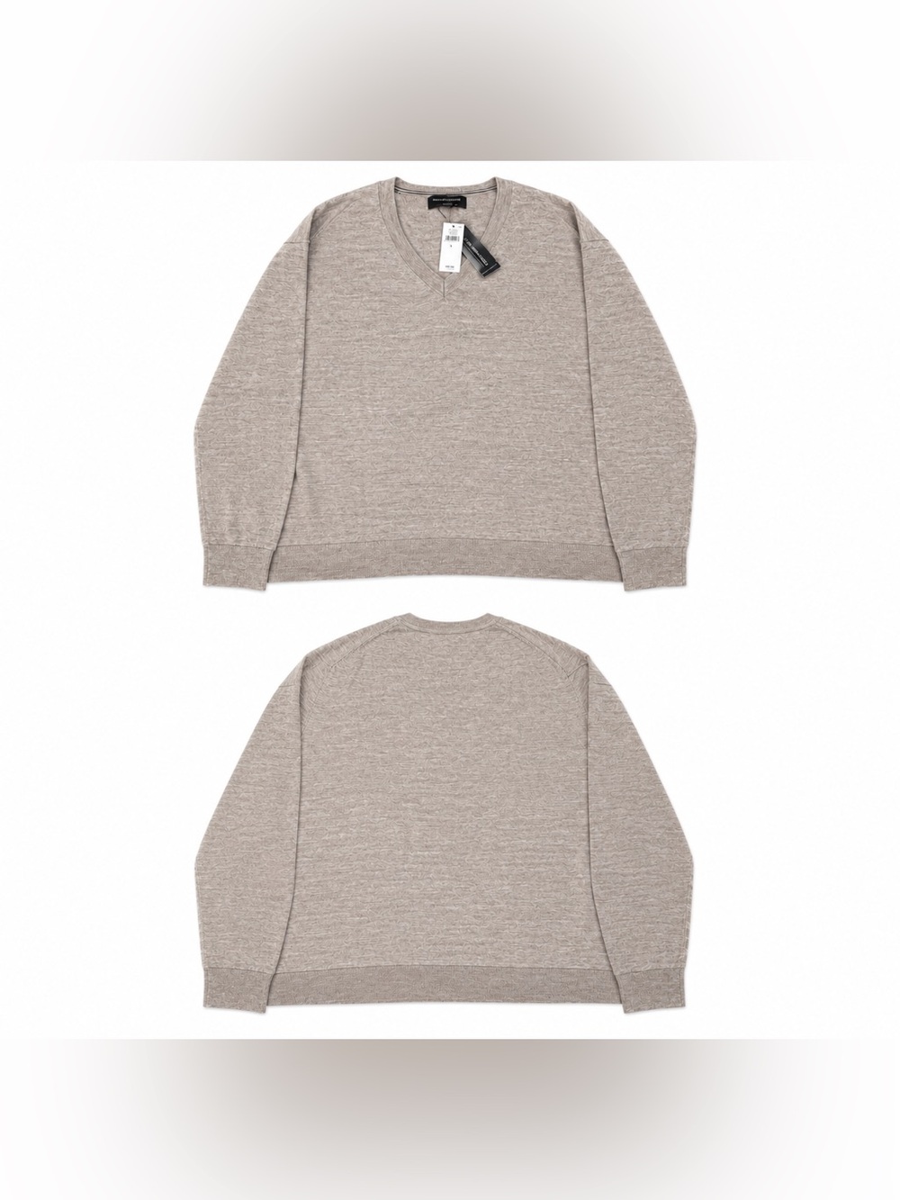 Banana Republic Men's Merino Wool V-Neck Sweater in Taupe - Picture 3 of 3